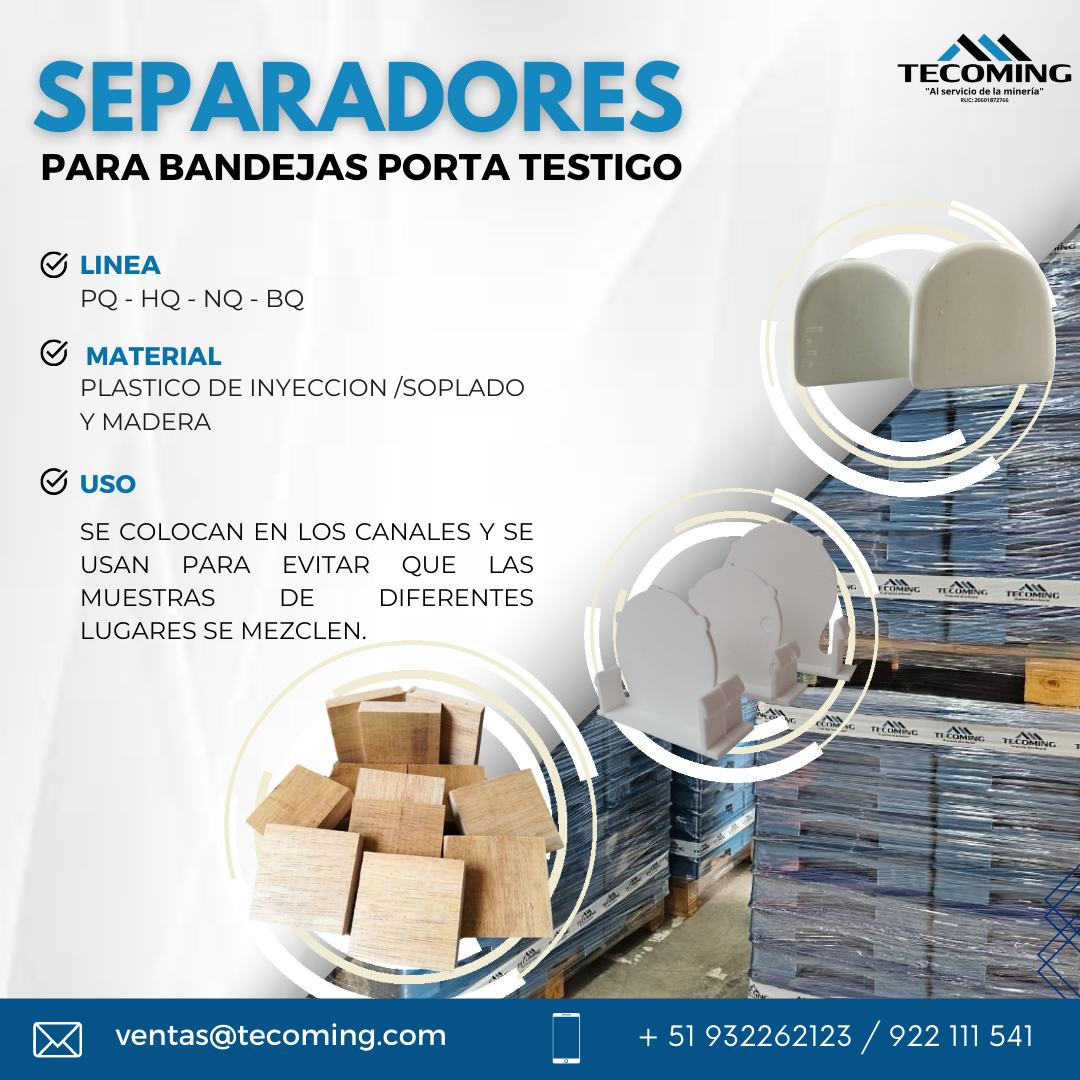 SEPARADORES PARA CAJAS PORTATESTIGO MINERÍA 